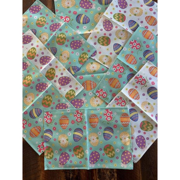 Easter Egg Table Runner & Placemat Set 8 Piece - Picture 1 of 5